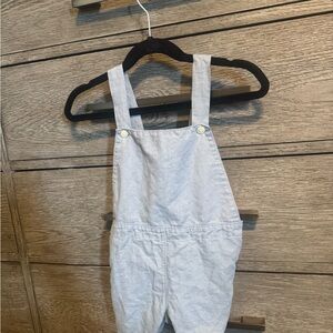 Kids Light Gray Overall Shorts